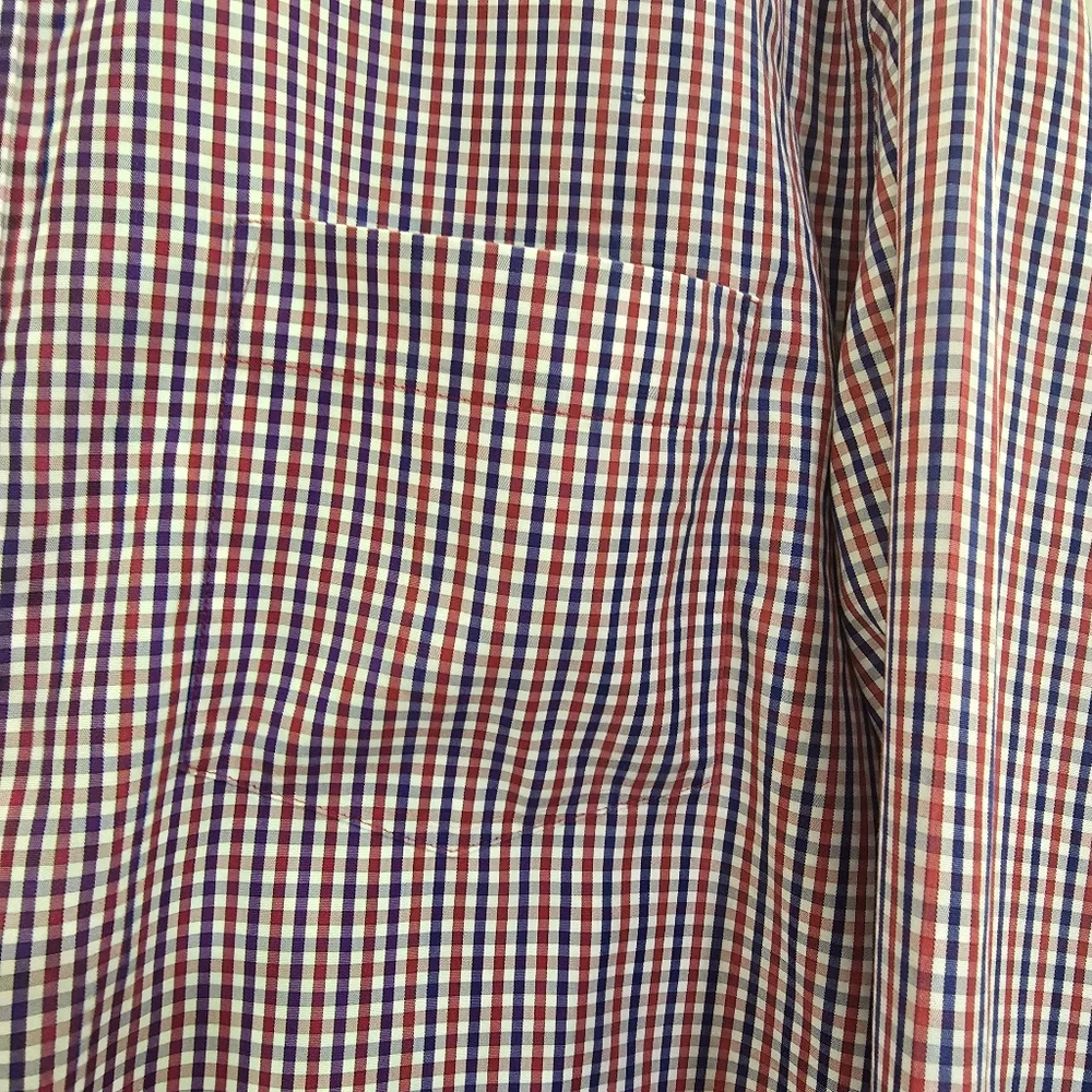 J. CREW size XL Thompson 80s 2 Ply‎ Plaid Wrinkle Free Button Down Dress Shirt